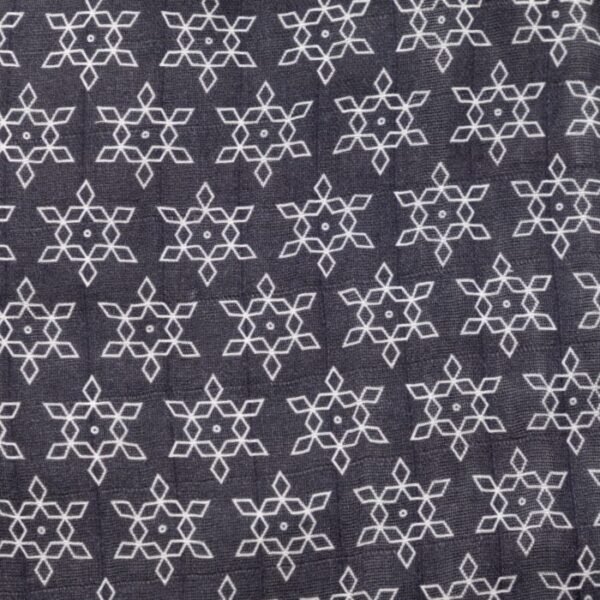 Unisex Baby Star Printed 100% Organic Cotton Jhabla and Shorts Set - Navy - Image 4