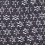 Unisex Baby Star Printed 100% Organic Cotton Jhabla and Langot Set - Navy and White - Image 4