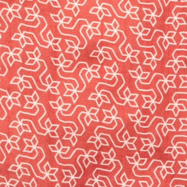 Baby Girls Geometric Printed 100% Organic Cotton Jhabla and Shorts Set - Maroon - Image 4