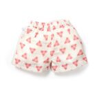 Unisex Baby Triangle Printed 100% Organic Cotton Jhabla and Shorts Set - White - Image 6