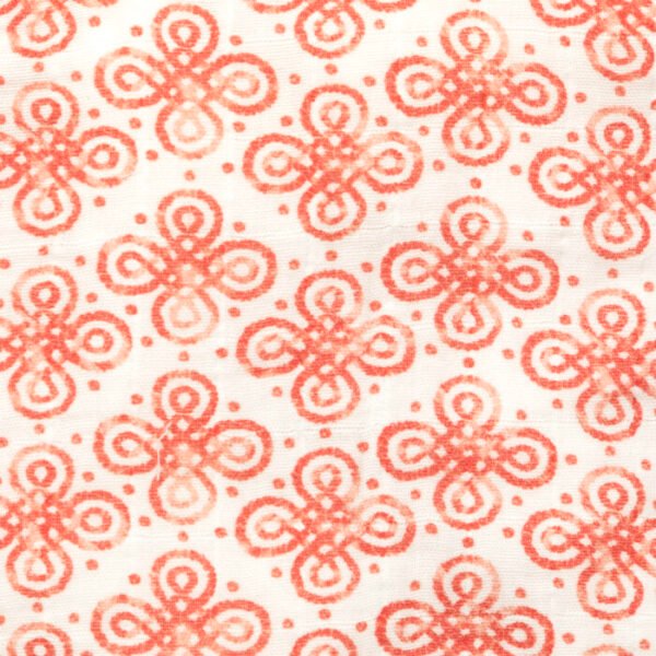 Unisex Baby Batik Printed 100% Organic Cotton Jhabla and Langot Set - White - Image 4