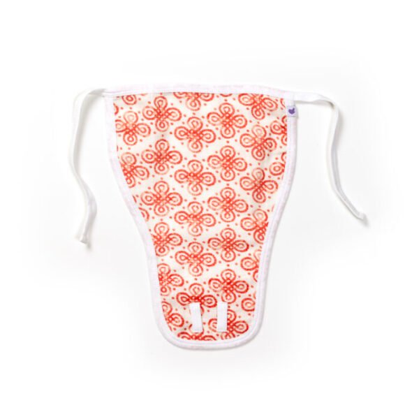 Unisex Baby Batik Printed 100% Organic Cotton Jhabla and Langot Set - White - Image 5