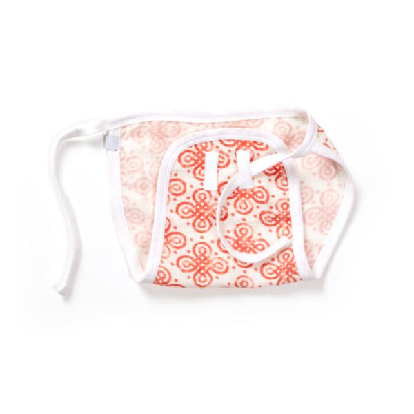 Unisex Baby Batik Printed 100% Organic Cotton Jhabla and Langot Set - White - Image 6