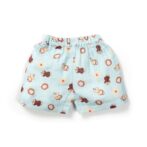 Unisex Baby Damru Printed 100% Organic Cotton Jhabla and Shorts Set - Sky Blue - Image 5
