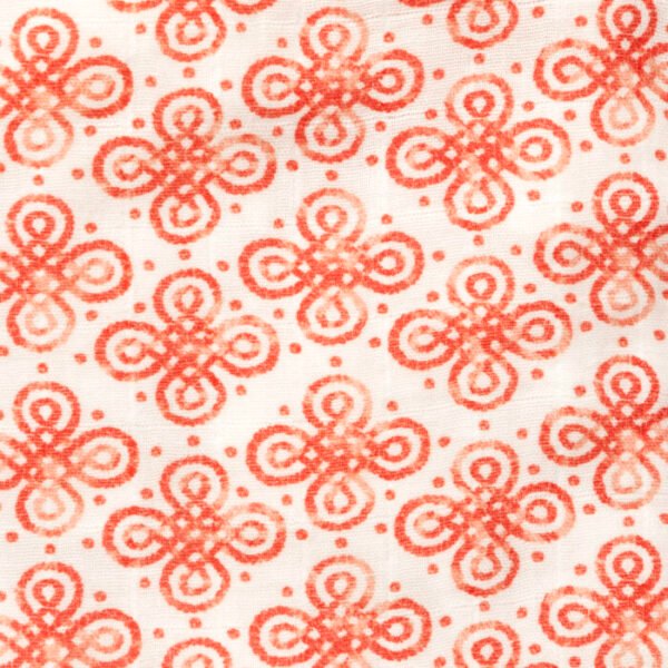 Unisex Baby Batik Printed 100% Organic Cotton Jhabla Langot and Cap Set - White - Image 4