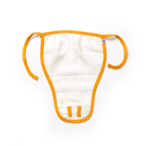 Unisex Baby Seashell Printed 100% Organic Cotton Jhabla, Langot and Cap Set - White - Image 6