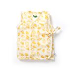 Unisex Baby Seashell Printed 100% Organic Cotton Jhabla, Langot and Cap Set - White - Image 2