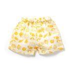 Unisex Baby Seashell Printed 100% Organic Cotton Jhabla and Shorts Set - White - Image 5