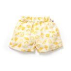 Unisex Baby Seashell Printed 100% Organic Cotton Jhabla and Shorts Set - White - Image 6
