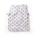 Unisex Baby Lotus Printed 100% Organic Cotton Jhabla and Langot Set - Purple and White - Image 3