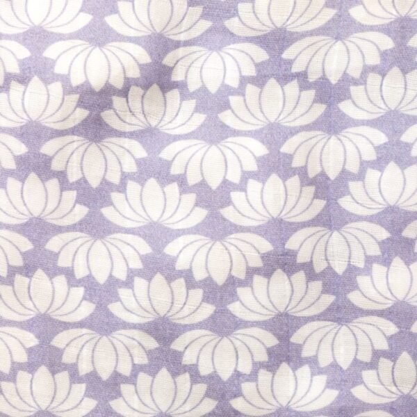 Unisex Baby Lotus Printed 100% Organic Cotton Jhabla and Shorts Set - Purple - Image 4