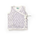 Unisex Baby Geometric Printed 100% Organic Cotton Jhabla and Langot Set - White - Image 2