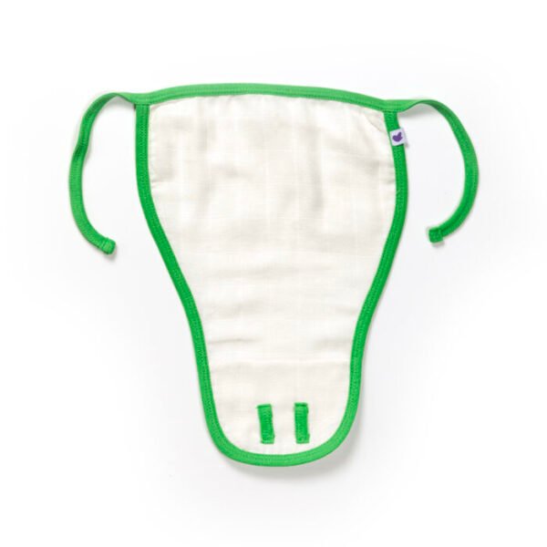 Unisex Baby Geometric Printed 100% Organic Cotton Jhabla and Langot Set - White - Image 5