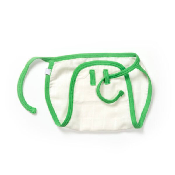 Unisex Baby Geometric Printed 100% Organic Cotton Jhabla and Langot Set - White - Image 6