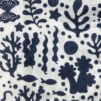 Unisex Baby Sea life Printed 100% Organic Cotton Jhabla and Nappy Set - Blue and White - Image 4