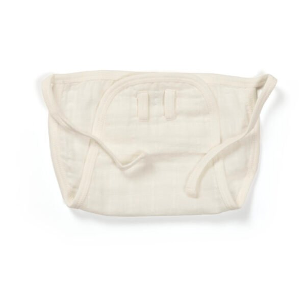 Unisex Baby Sea life Printed 100% Organic Cotton Jhabla and Nappy Set - Blue and White - Image 7