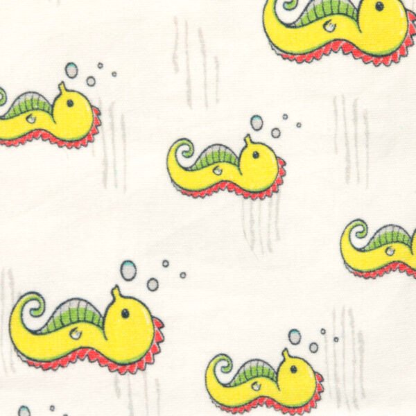 Kids and Newborn Babies 100% Organic Cotton Sea Life Printed Burp Cloths - Blue and White - Pack of 3 - Image 5