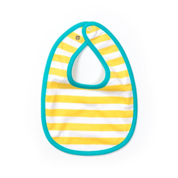 Unisex 100% Organic Cotton Sea Life Stripe Printed Gift set for Newborn Baby - Pack of 4 - Yellow - Image 2