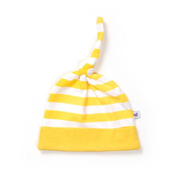 Unisex 100% Organic Cotton Sea Life Stripe Printed Gift set for Newborn Baby - Pack of 4 - Yellow - Image 3