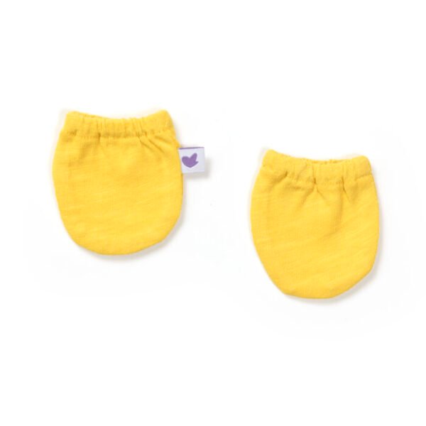 Unisex 100% Organic Cotton Sea Life Stripe Printed Gift set for Newborn Baby - Pack of 4 - Yellow - Image 5