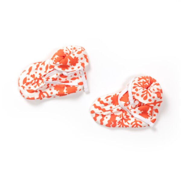 Unisex 100% Organic Cotton Sea Life Printed Gift set for Newborn Baby - Pack of 4 - Orange - Image 6