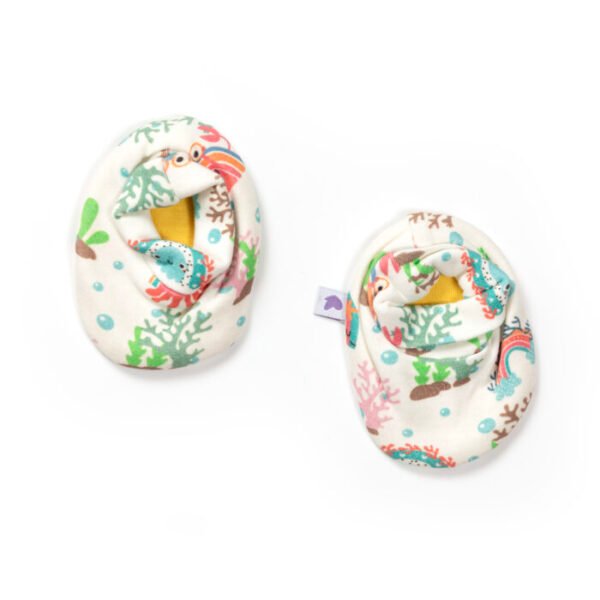 Unisex 100% Organic Cotton Sea Life printed Gift set for Newborn Baby - Pack of 4 - Navy and White - Image 4