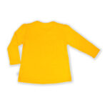 Modern Kids Wear for Girls 100% Organic Cotton Full Sleeve T-shirt with Parrot Embroidered - Yellow - Image 3