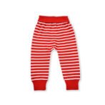 Stylish Kids Wear for Boys 100% Organic Cotton Stripe Printed Joggers Pant - Red - Image 2