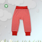 Stylish Kids Wear for Boys 100% Organic Cotton Stripe Printed Joggers Pant - Red