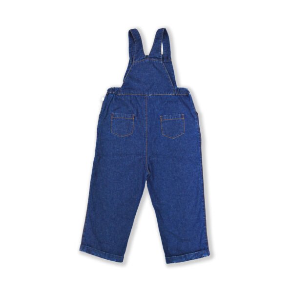 Stylish Unisex Kids Wear 100% Organic Cotton Denim Dungree - Blue - Image 3