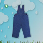 Stylish Unisex Kids Wear 100% Organic Cotton Denim Dungree - Blue