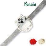 100% Organic Cotton Kitty Embroidered Raksha Bandhan Bracelet for Baby and Kids