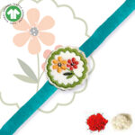 100% Organic Cotton Floral Embroidered Raksha Bandhan Bracelet for Baby and Kids