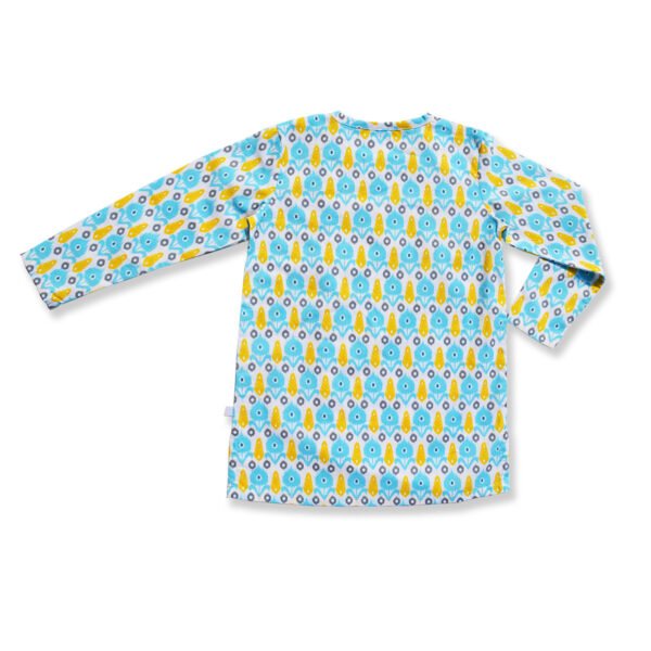 Boys Organic Cotton Printed Kurta & Dhoti Set - Light Blue - Image 3