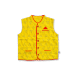 Boys Organic Cotton Rangoli Embroidered Ethnic Jacket-Yellow - Image 2