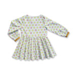 Girls Organic Cotton Rangoli Printed Top & Salwar - White - Image 4