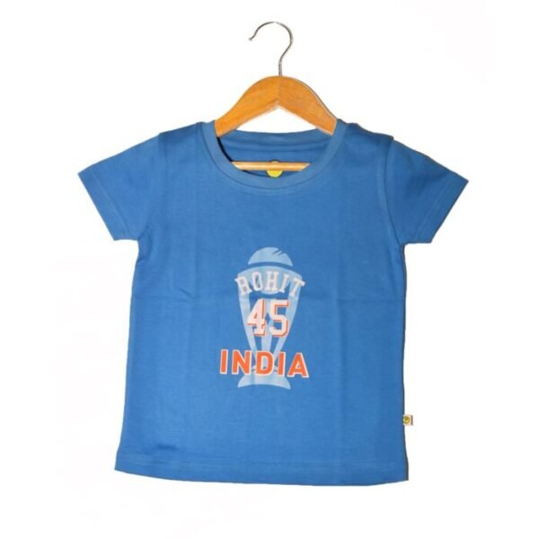 Kids Unisex Rohit 45 Cricket Worldcup Printed T-Shirt - Image 1