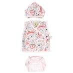 Unisex 100% Organic Cotton Animal Printed Jhabla Set