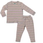 100% Organic Cotton Striped Tee With Coordinating Pant Set