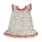 Girls 100% Organic Cotton Floral Printed Frock