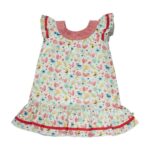 Girls 100% Organic Cotton Floral Printed Frock