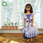 Girls Organic Cotton Top & Tie-Dye Double Layered Skirt
