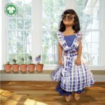 Girls Organic Cotton Top & Tie-Dye Double Layered Skirt