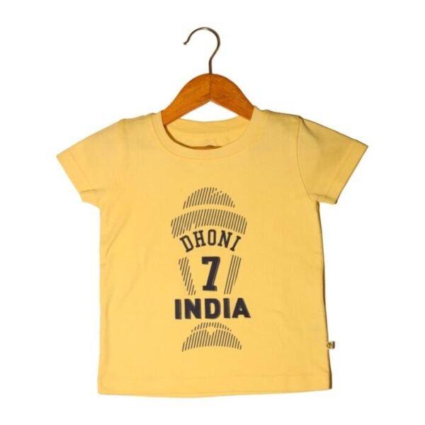 Kids Unisex Dhoni 7 Cricket Worldcup Printed T-shirt - Image 1