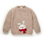 Girls Animal Embroidered 100% Organic Cotton Sweater
