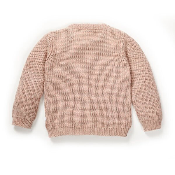 Girls Animal Embroidered 100% Organic Cotton Sweater - Image 2