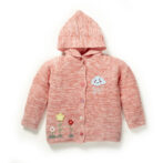 Girls Embroidered 100% Organic Cotton Hooded Sweater