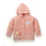 Girls Embroidered 100% Organic Cotton Hooded Sweater