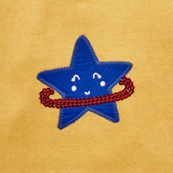 Girls Star Embroidered 100% Organic Cotton Sweater - Image 2