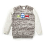 Boys Car & Bus Embroidered 100% Organic Cotton Sweater
